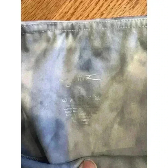 X by Gottex Women's Gray and White Athletic Leggings Size Small Yoga Running - Picture 2 of 6